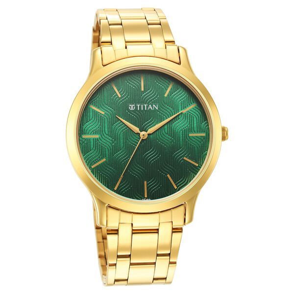Titan Karishma Radiance Green Dial Analog Stainless Steel Strap watch for Men - image number 1