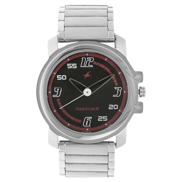 Fastrack Quartz Analog Black Dial Stainless Steel Strap Watch for Guys - image number 0