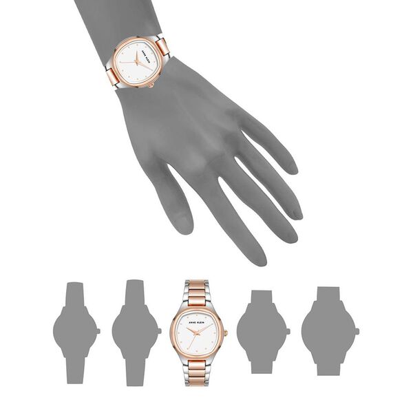 Anne Klein Quartz Analog Silver Dial Two Toned Metal Strap Watch For Women - image number 3