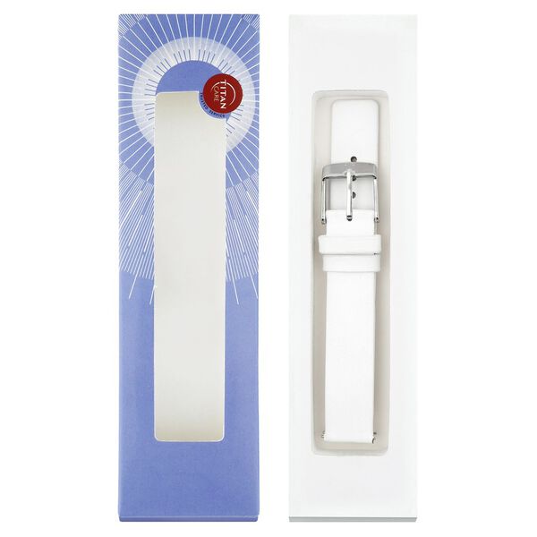 14 mm White Genuine Leather Strap for Women - image number 7
