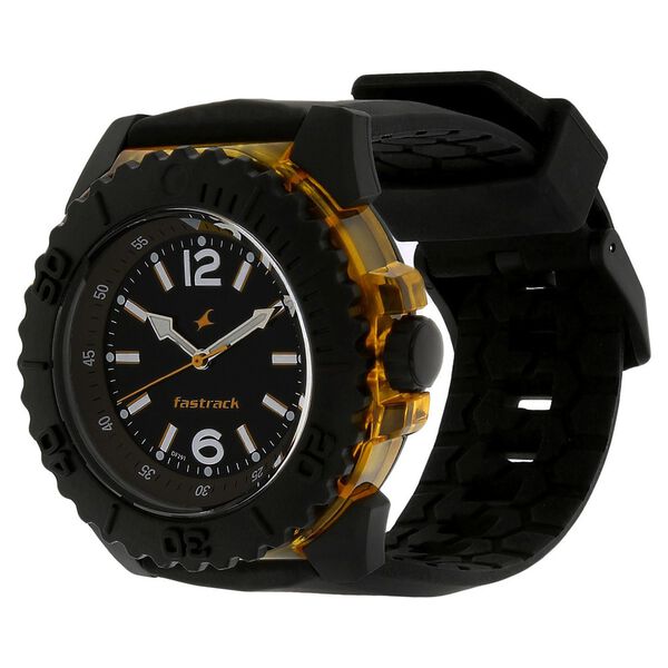 Fastrack Quartz Analog Black Dial Plastic Strap Watch for Guys - image number 1