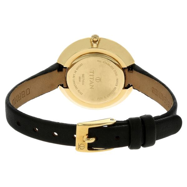 Titan Quartz Analog Silver Dial Leather Strap Watch for Women - image number 3
