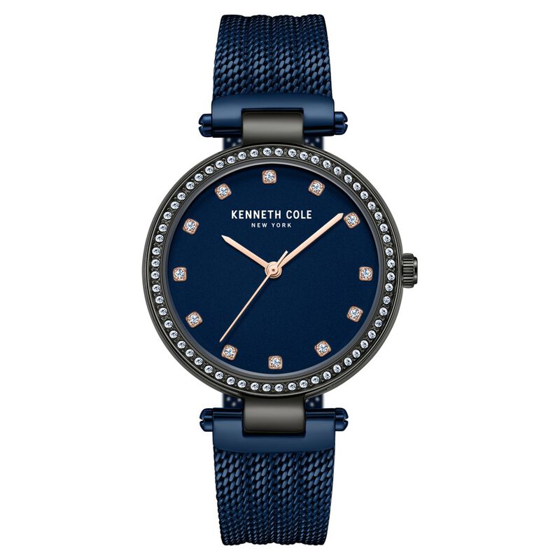 Kenneth Cole Quartz Analog Blue Dial Stainless Steel Strap Watch For Women