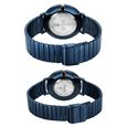 Sonata Soulmate Quartz Analog Blue Dial Blue Stainless Steel Strap Watch For Couple - image number 6