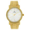 Titan Quartz Analog Silver Dial Golden Stainless Steel Strap Watch For Men - image number 1