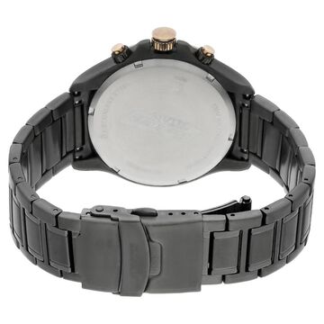Titan Octane Quartz Multifunction Black Dial Stainless Steel Strap Watch for Men