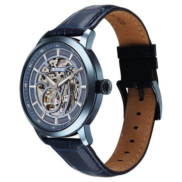 Titan Phoenix Skeletal Automatic Analog with Blue Leather Strap Watch for Men