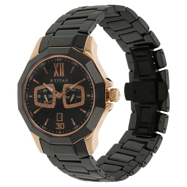 Titan Analog Black Dial Quartz Ceramic Strap watch for Men - image number 1