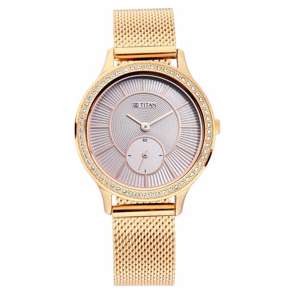 Titan Sparkle Quartz Analog Metal Strap Watch for Women - image number 0