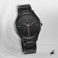 Fastrack Style Up Quartz Analog Brown Dial Stainless Steel Strap Watch for Guys