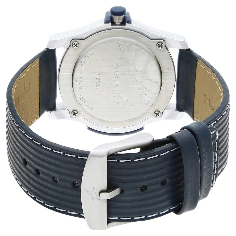 Buy Online Fastrack Quartz Analog Silver Dial Plastic Strap Unisex Watch n738pl01 Titan