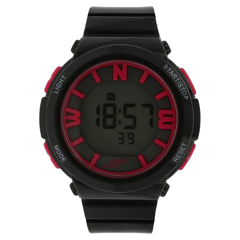 SF Digital Dial Plastic Strap Women Watch