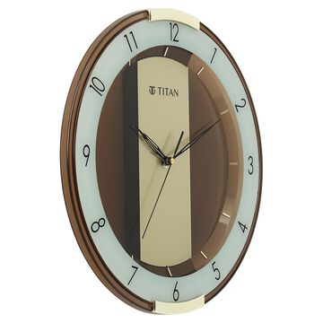 Titan Contemporary Multicoloured Wall Clock with a partly Semi-transparent Dial 33.80 x 33.80 cm - Medium Size
