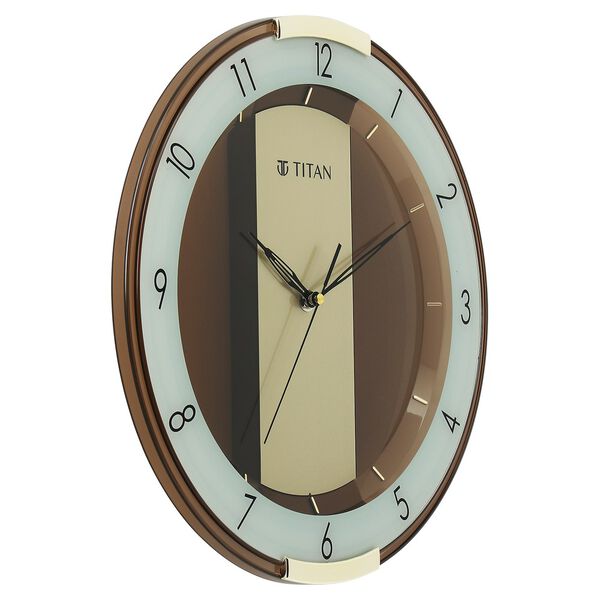 Titan Contemporary Multicoloured Wall Clock with a partly Semi-transparent Dial 33.80 x 33.80 cm - Medium Size - image number 2
