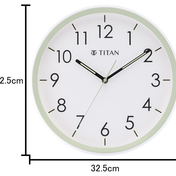 Titan 32.5 cm White-Lume Wall Clock: Stylish Nighttime Illumination - image number 6