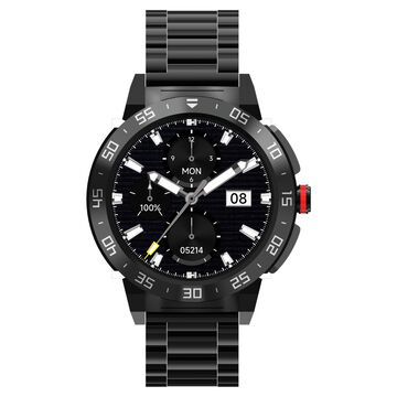 Fastrack Magnus FX3 Luxury Metal Smartwatch Premium Top Ring Design comes with High Definition 3.7 cm UltraVU Display With Black Strap