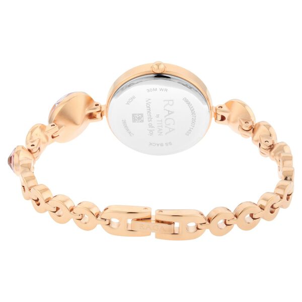 Raga Women's Charm: Elegant Mother of Pearl Dial with Ornate Strap Watch - image number 5