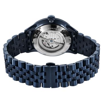 Titan Weekender 60 Hours Power Reserve Concealed Automatic Analog Blue Dial Blue Stainless Steel Strap Watch for Men