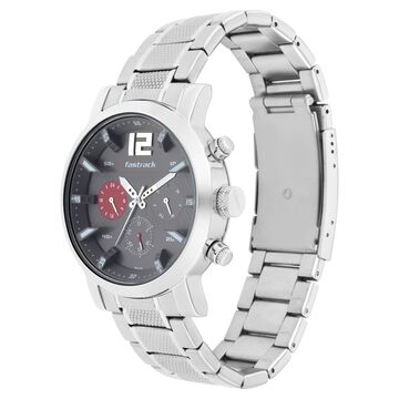 Fastrack Fastfit Quartz Multifunction Grey Dial Stainless Steel Strap Watch for Guys