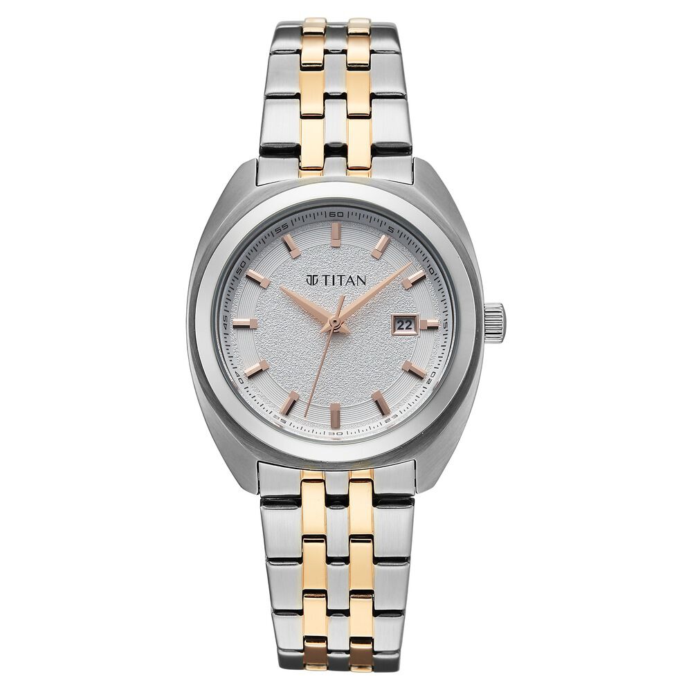 Titan Work Essentials Quartz Analog Silver Dial Two Toned Metal Strap Watch For Women-picture-32