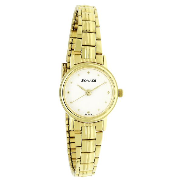 Sonata Quartz Analog White Dial Stainless Steel Strap Watch for Women - image number 1