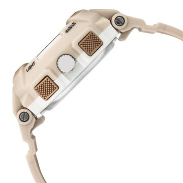 Fastrack Street Line Quartz Analog Digital Off White Dial PU Strap Watch for Girls