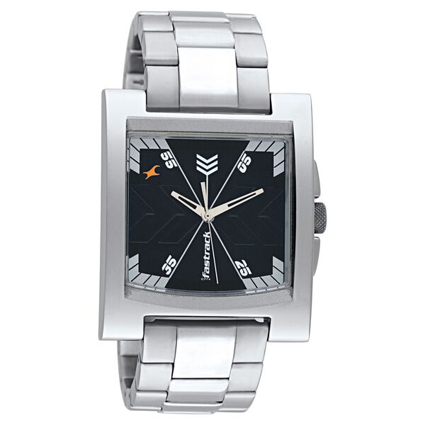 Fastrack Quartz Analog Black Dial Stainless Steel Strap Watch for Guys - image number 0