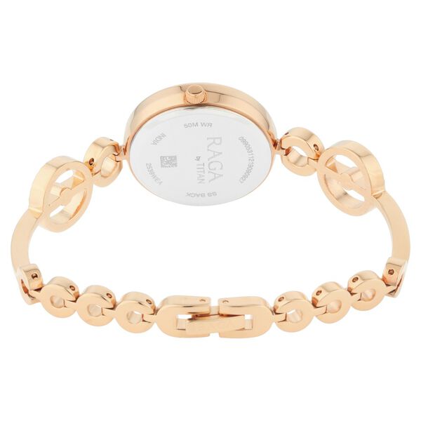 Titan Raga Mother of Pearl Dial Women Watch With Metal Strap - image number 5