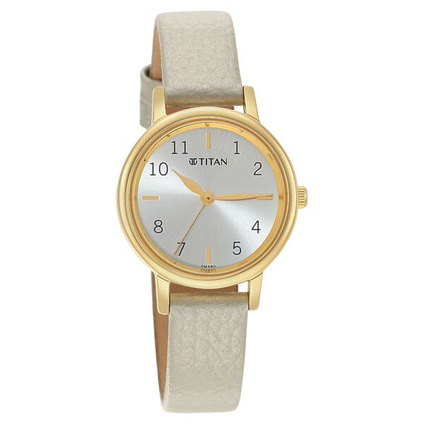 Titan Karishma Grey Dial Analog Leather Strap watch for WoMen - image number 0