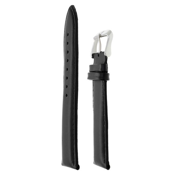 22 mm Black Genuine Leather Straps for Men - image number 2