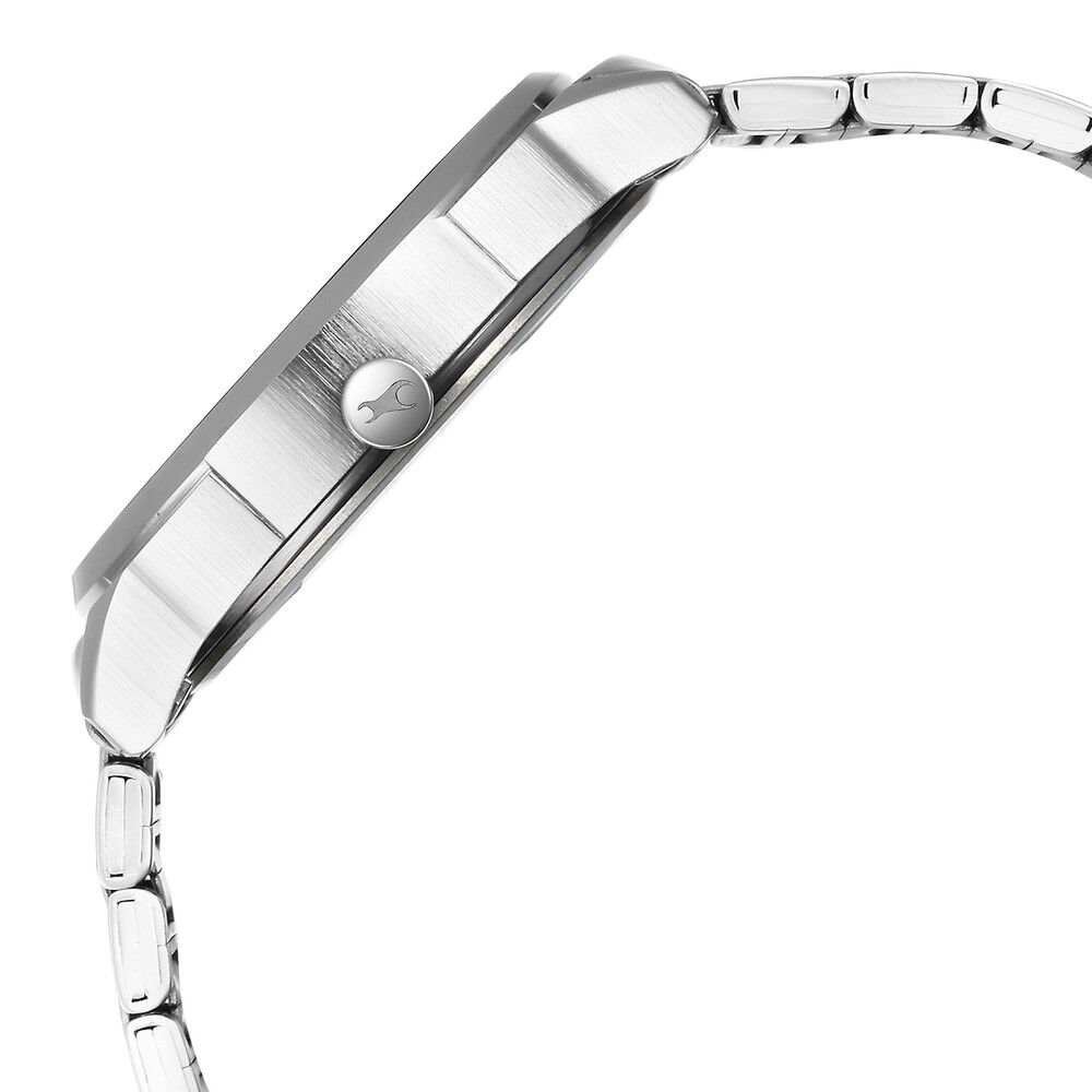 Buy Online Fastrack Quartz Analog White Dial Silver Stainless