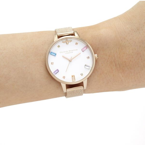 Olivia Burton Quartz Analog White Dial Stainless Steel Strap Watch for Women - image number 3