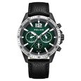 Police Quartz Multifunction Green Dial Black Leather Strap Watch for Men - image number 0