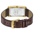 Sonata Ascent Gold Rectangular Watch with Brown Leather - image number 5