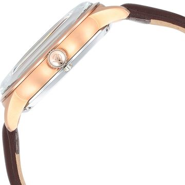 Titan Skeletal Automatic Blue Dial Brown Leather Strap Watch for Men