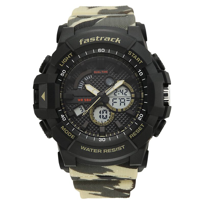 Fastrack Streetstyle Ana Digi watch with Camoflage look for Guys