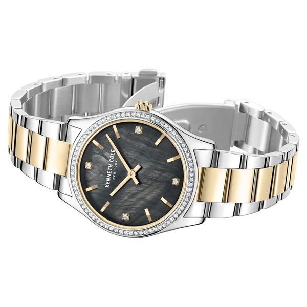 Kenneth Cole Quartz Analog Black Round Dial Silver Stainless Steel Strap Watch For Women - image number 2
