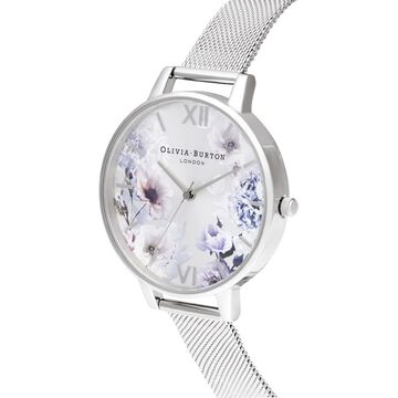 Olivia Burton Quartz Analog Silver Dial Stainless Steel Strap Watch for Women