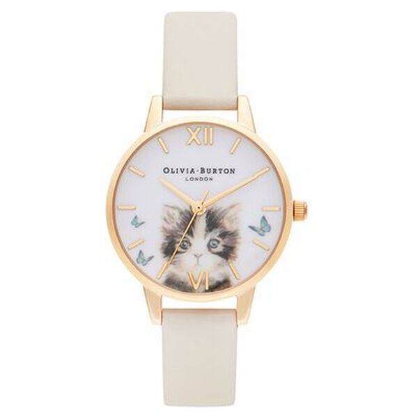 Olivia Burton Quartz Analog White Dial Leather Strap Watch for Women - image number 0