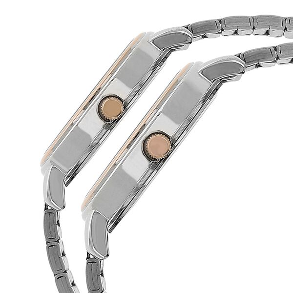 Titan Bandhan Silver Dial Analog with Date Stainless Steel Strap watch for Couple - image number 2