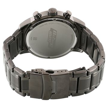Titan Octane Quartz Chronograph Black Dial Stainless Steel Strap Watch for Men