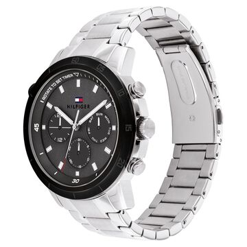 Tommy Hilfiger Quartz Multifunction Grey Stainless Steel Strap for Men