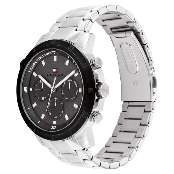 Tommy Hilfiger Quartz Multifunction Grey Stainless Steel Strap for Men - image number 1
