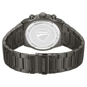 Ducati Quartz Chronograph Blue Dial Grey Stainless Steel Strap Watch For Men