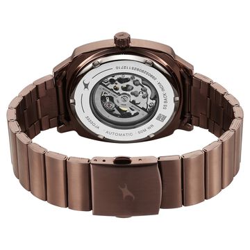 Fastrack Automatics Collection Green Dial Brown Stainless Steel Strap Watch For Guys