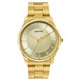 Sonata Traditional Essentials Green Dial Gold-Tone Stainless Steel Strap Watch