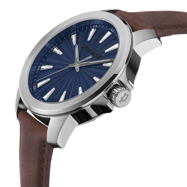 Police Blue Dial Brown Strap Analog Watch for Men - image number 1