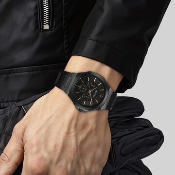 Titan Classic Slim Multifunction Quartz Multifunction Black Dial Stainless Steel Strap Watch For Men