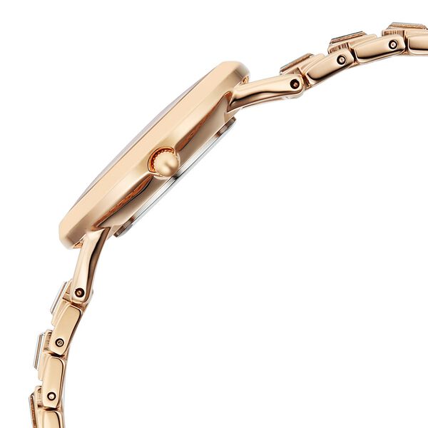 Titan Raga Glimmers Quartz Analog Red Mother of Pearl Dial Rose Gold Metal Strap Watch For Women - image number 4