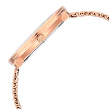 Titan - Black and Gold Collection - Quartz Analog Silver Dial Rose Gold Stainless Steel Strap watch for Men